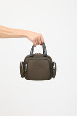 Prada Khaki Green Nylon Cargo Pocket Crossbody Bag