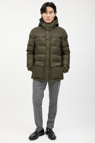 Prada Green Quilted Down Puffer Jacket
