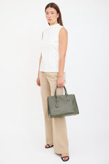 Prada Green Saffiano Leather Galleria Bag
