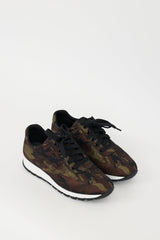 Prada Green & Brown Nylon Camo Sneaker