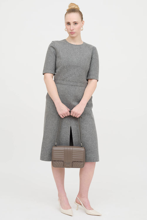 Soft Leather Diagramme Chain Bag