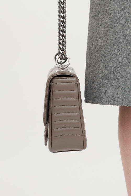 Soft Leather Diagramme Chain Bag