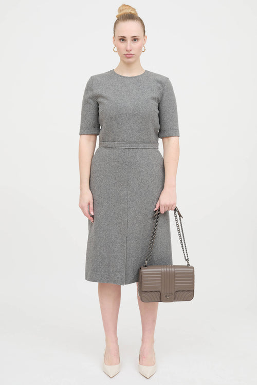 Soft Leather Diagramme Chain Bag