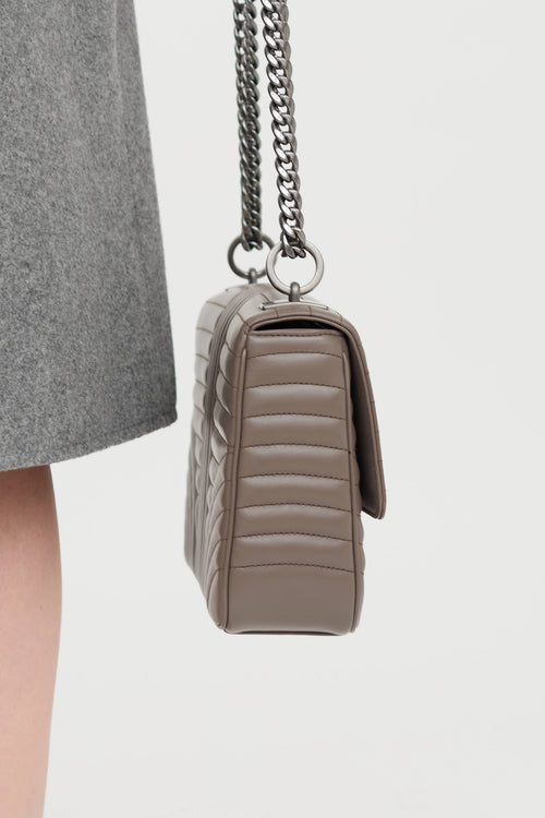 Soft Leather Diagramme Chain Bag