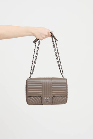 Soft Leather Diagramme Chain Bag