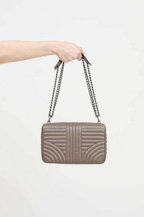 Soft Leather Diagramme Chain Bag