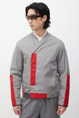 Prada Grey & Red Nylon Jacket