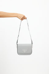 Prada // Grey Saffiano Identity Bag – VSP Consignment