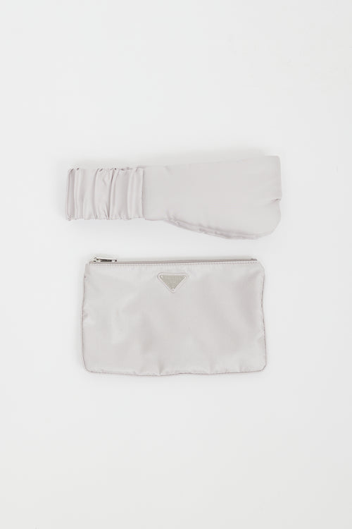 Prada Grey Sleeping Mask & Pouch