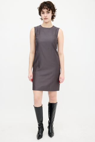 Prada Grey Sleeveless Shift Dress