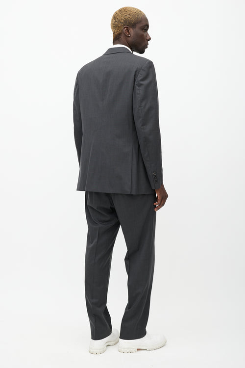 Prada Grey Wool Pant Suit