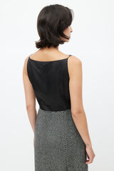Prada Black & Multicolour Tweed Leaf Dress