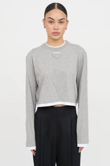 Prada Layered Jersey Top