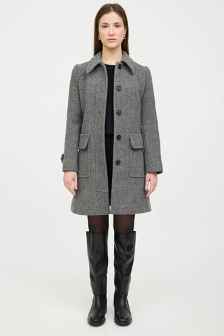 Prada 2014 Wool Pointed Collar Coat