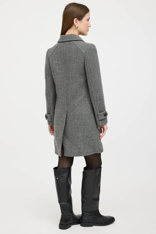 Prada 2014 Wool Pointed Collar Coat