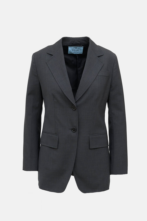 Prada 2018 Single Breasted Blazer