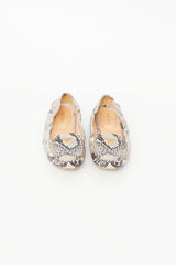 Prada Grey Embossed Leather Driving Loafer
