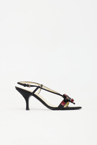 Prada Grosgrain Embellished Sandal