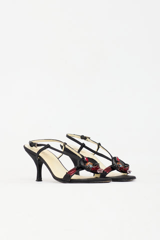 Prada Grosgrain Embellished Sandal