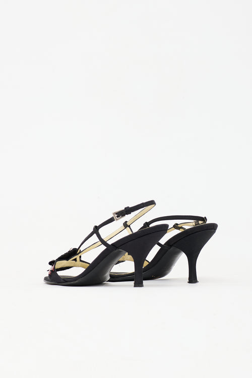 Prada Grosgrain Embellished Sandal