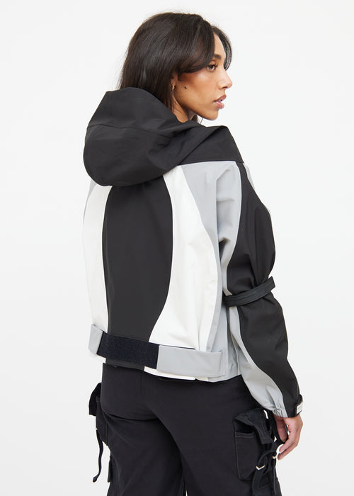 Prada Grey Black & White Colorblock Jacket