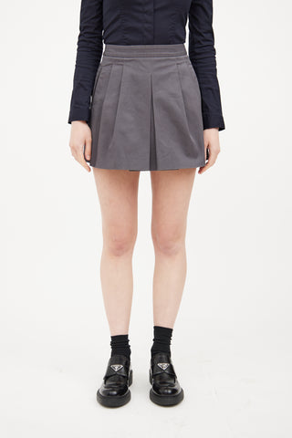 Pleated Mini Skirt