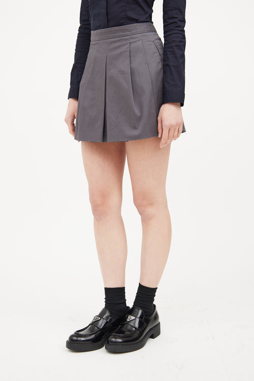 Pleated Mini Skirt