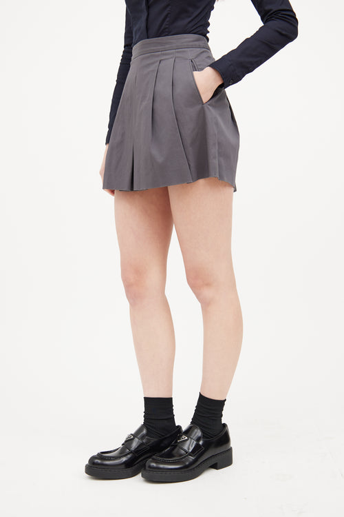 Pleated Mini Skirt