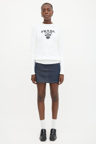 Prada Intarsia Logo Sweater