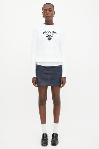 Prada Intarsia Logo Sweater