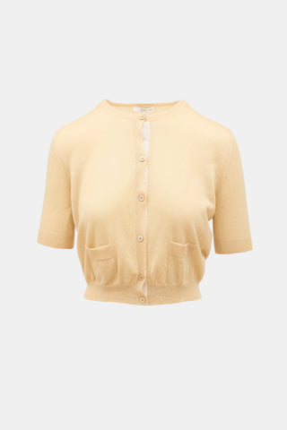 Prada Jersey Short Sleeve Cardigan