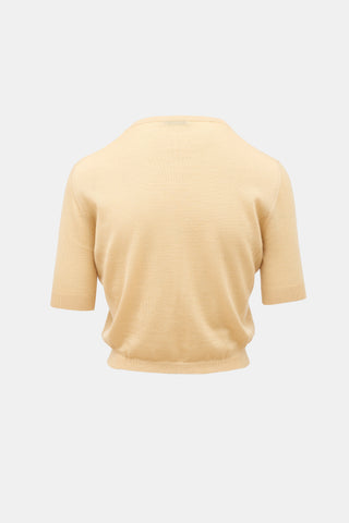 Prada Jersey Short Sleeve Cardigan