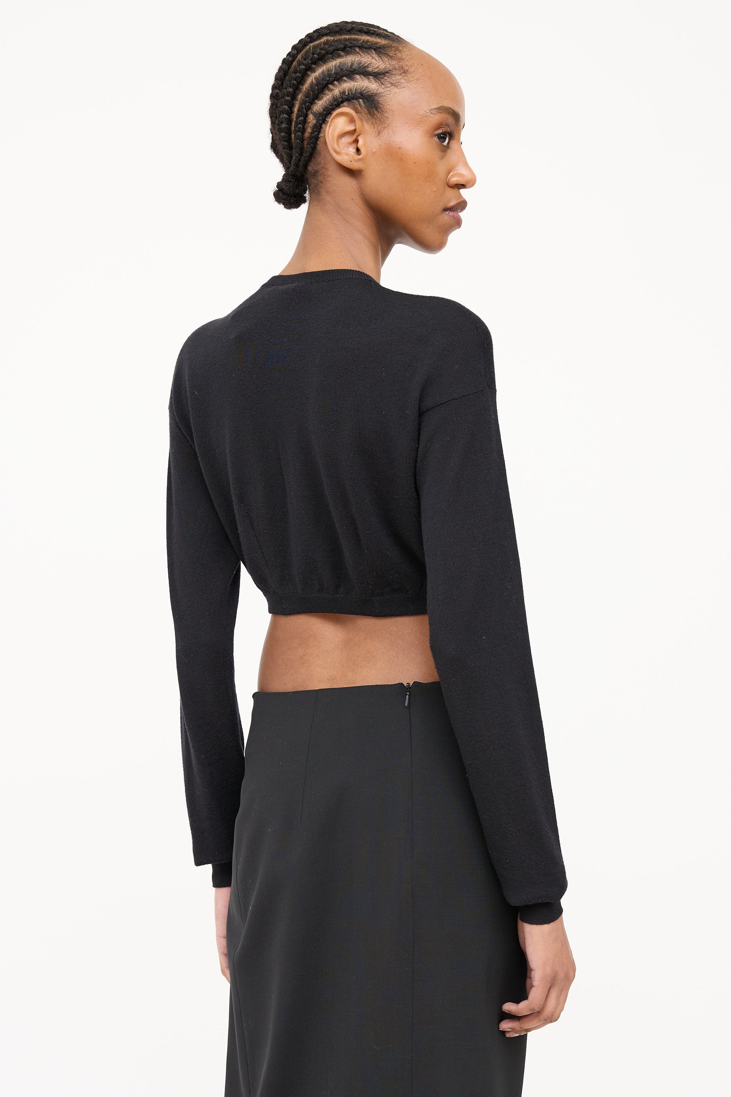 トップス PRADA 23aw RIBBED-KNIT CROPPED JUMPER PRADA 2023 RIBBED-KNIT CROPPED JUMPER