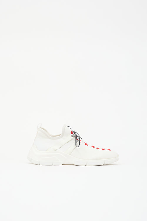Prada Knit Logo Sock Sneaker