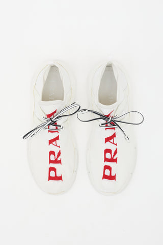 Prada Knit Logo Sock Sneaker