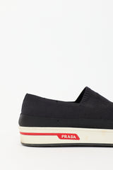 Prada Knit Twill Slip On Sneaker