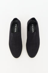 Prada Knit Twill Slip On Sneaker