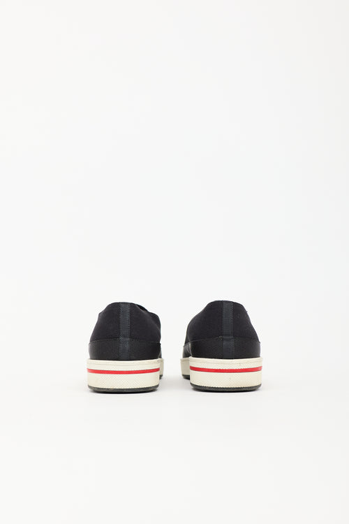 Prada Knit Twill Slip On Sneaker