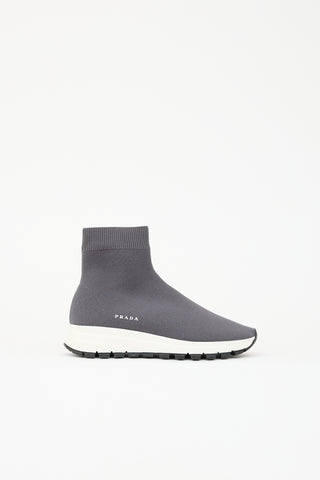 Prada Knit Logo Sock Sneaker