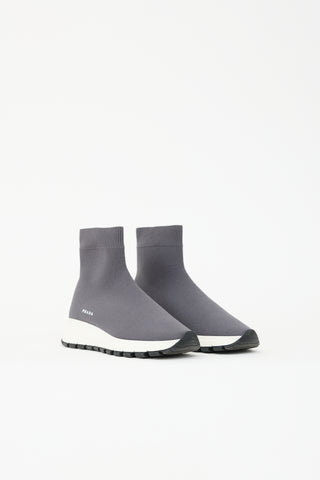 Prada Knit Logo Sock Sneaker
