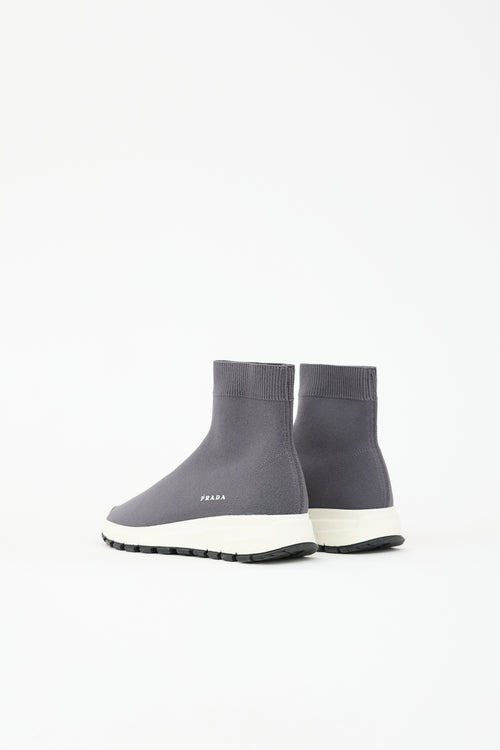Prada Knit Logo Sock Sneaker