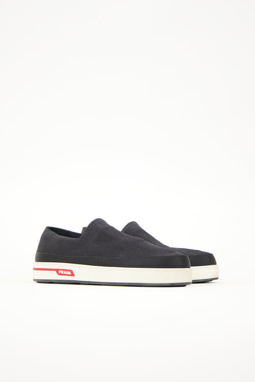 Prada Knit Slip On Sneaker