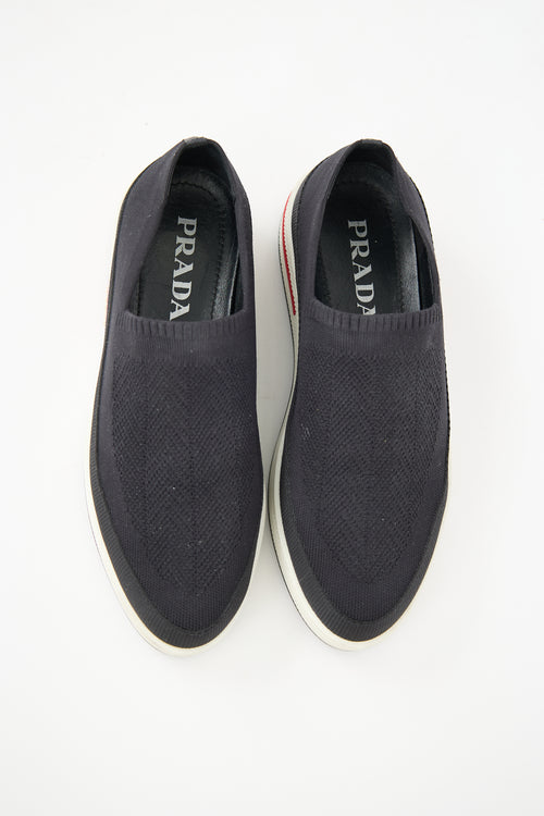 Prada Knit Slip On Sneaker