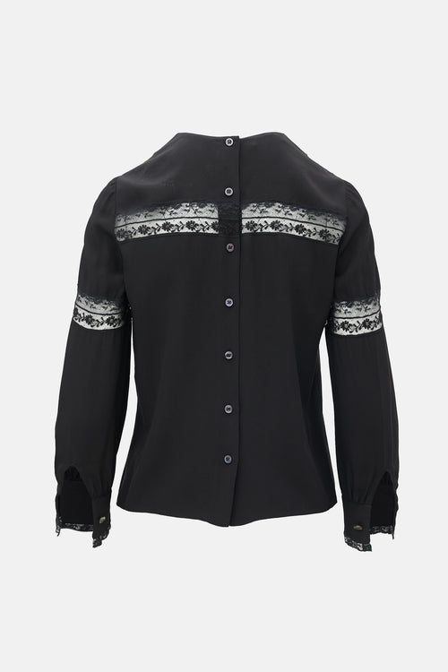 Prada Lace Panelled Blouse