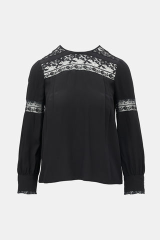 Prada Lace Panelled Blouse