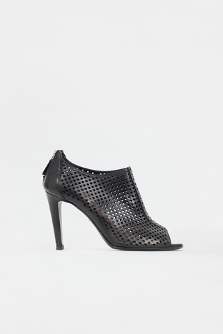Prada Laser Cut Leather Bootie