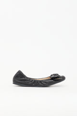 Prada Leather Bow Ballet Flat