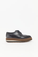 Prada Leather Brogue Platform Oxford