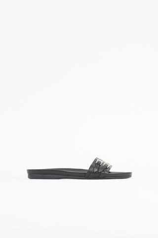Prada Leather Buckle Slide