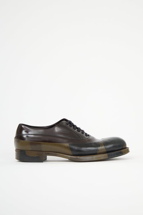 Prada Leather Camo Oxford